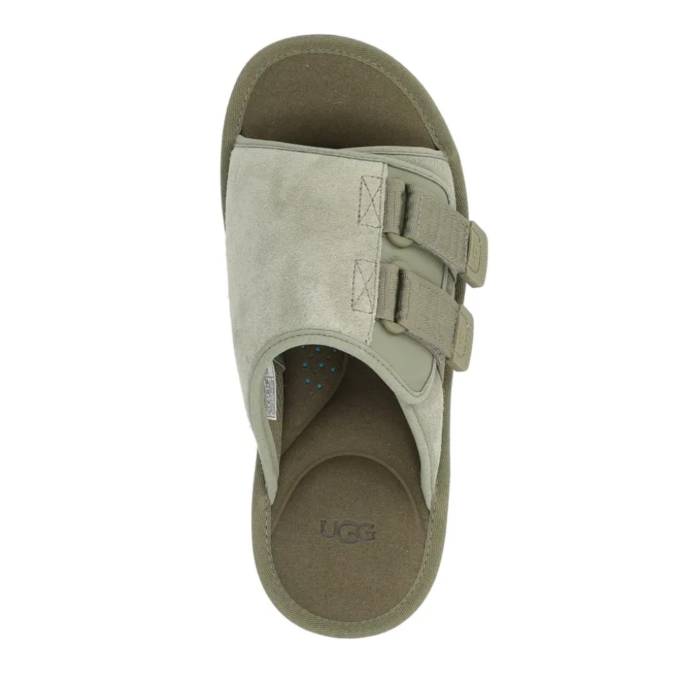 Grønn Semsket Stropp Sandal
