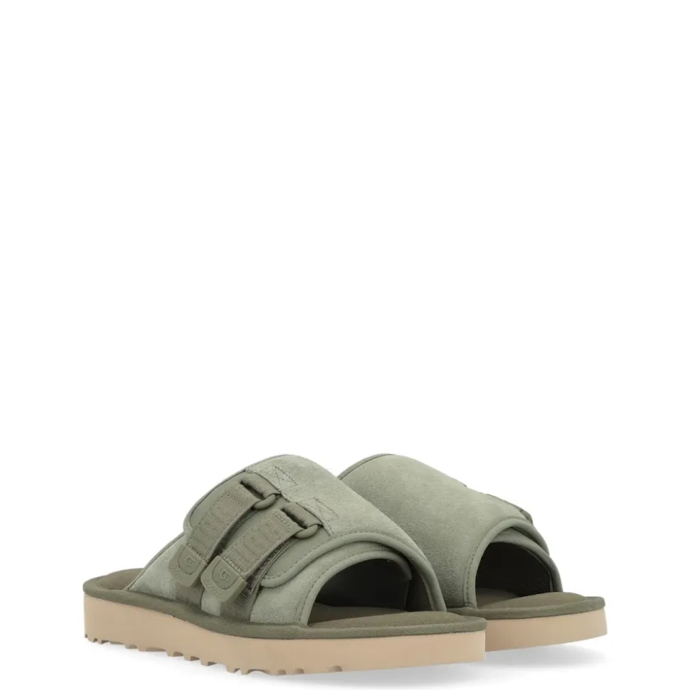 Grønn Semsket Stropp Sandal