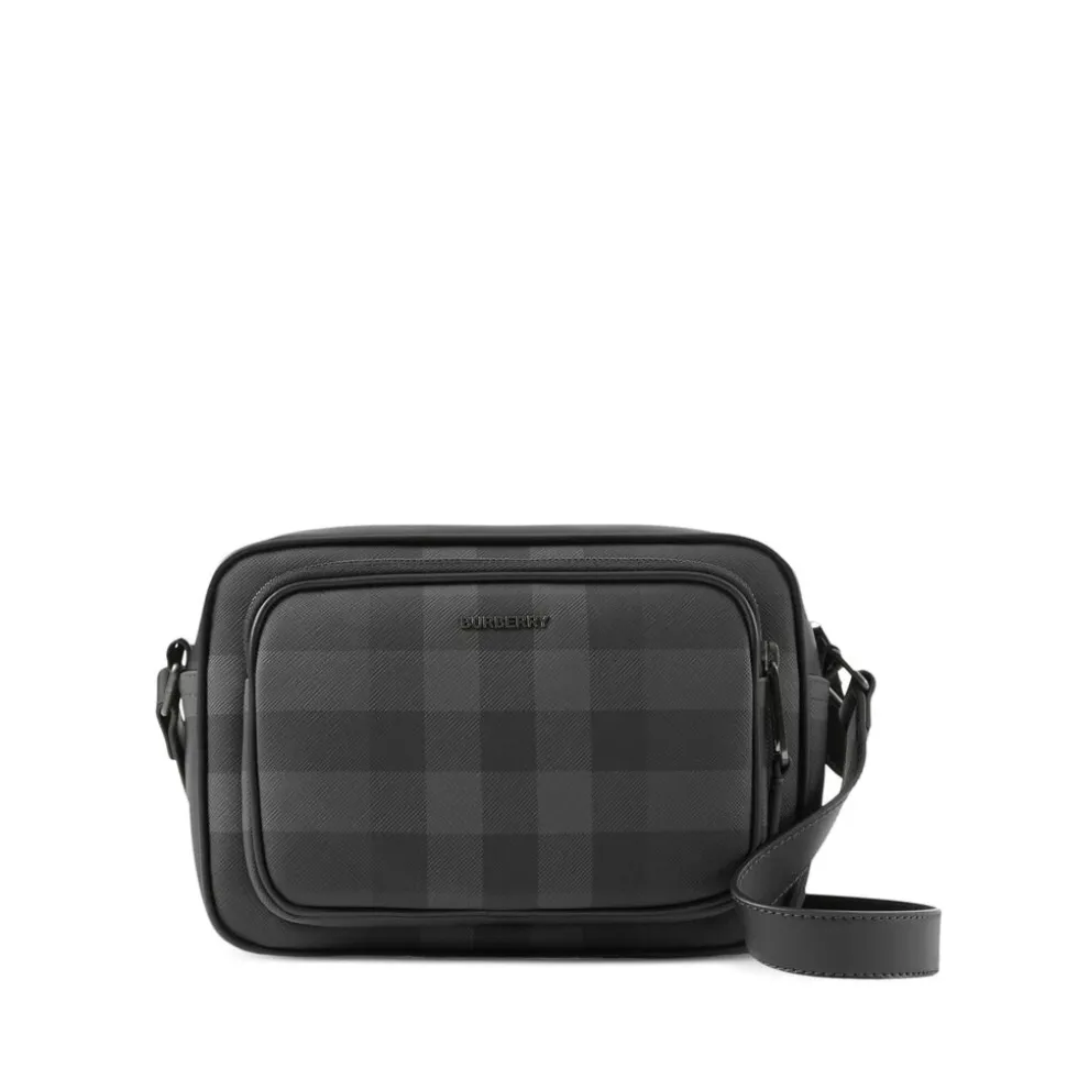 Grå Rutete Mønster Bum Bag
