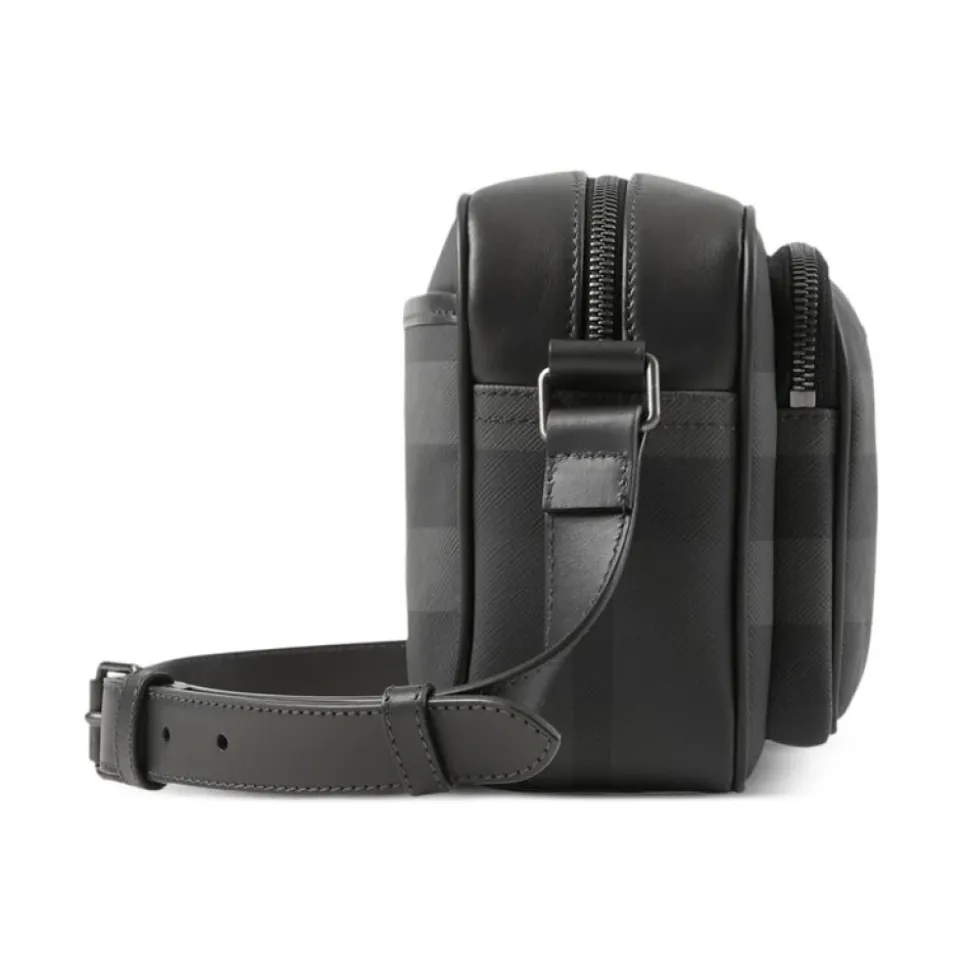Grå Rutete Mønster Bum Bag
