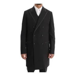 Grå Ull Stretch 3-delt Dress med To Knapper