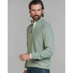 Half-Zip Structure Sweater
