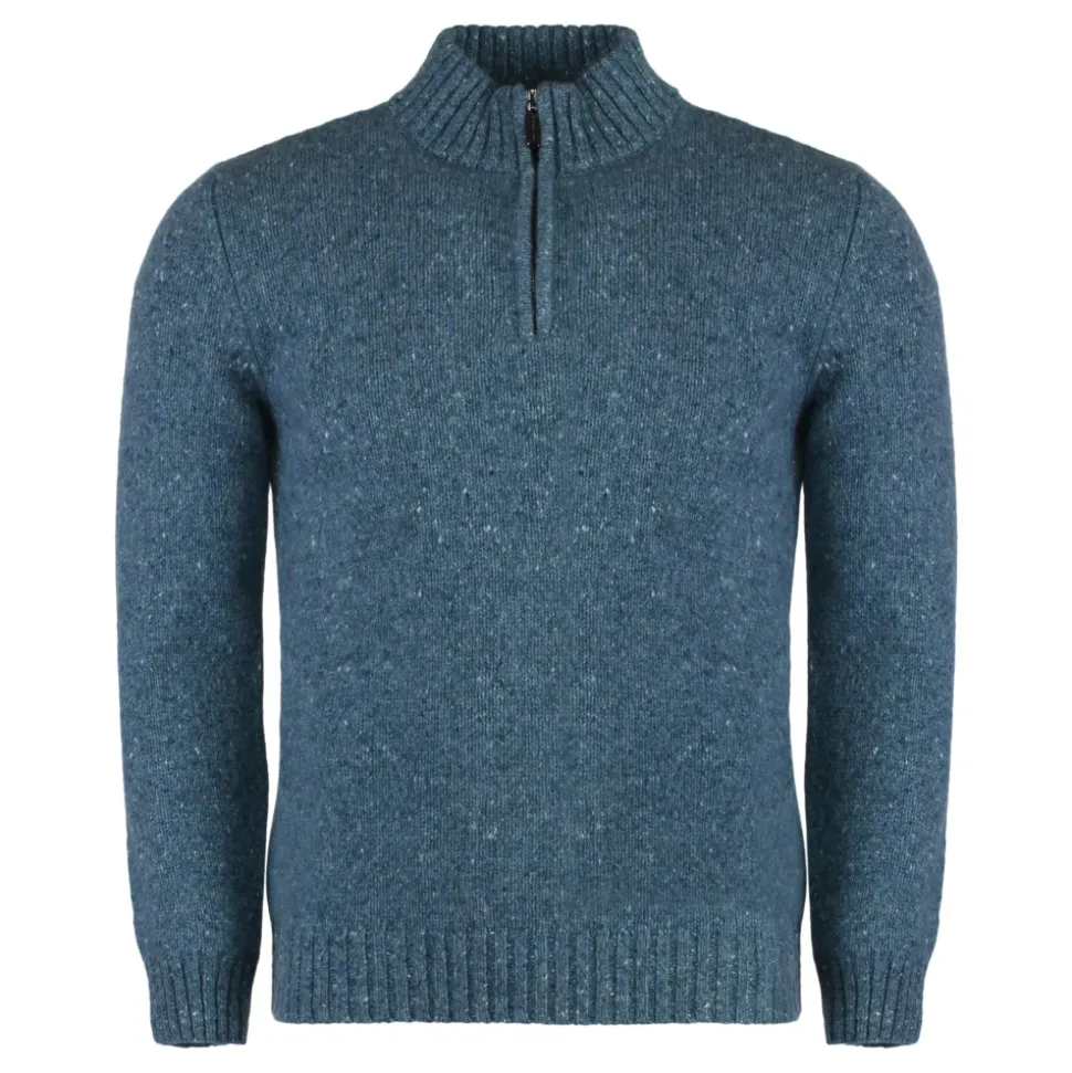 Heather Wool Blend Turtleneck Sweater