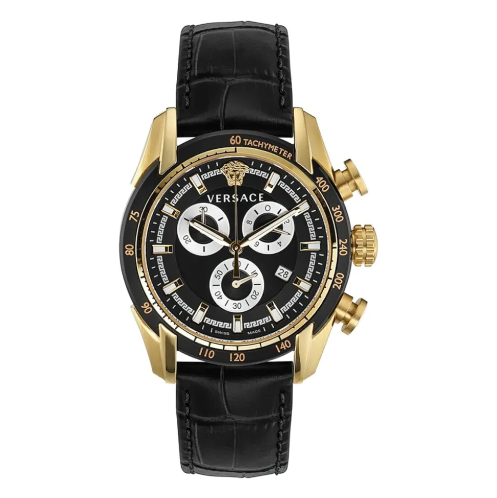 Herre Kronograf V-Ray Chrono Gull Svart VE2I00921