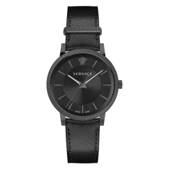 Herre Lær Analog Klokke V CIRCLE