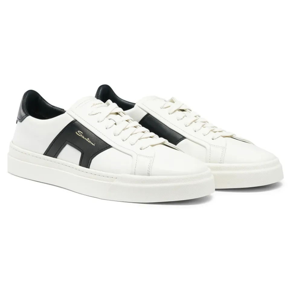 Herre skinn dobbel spenne sneaker