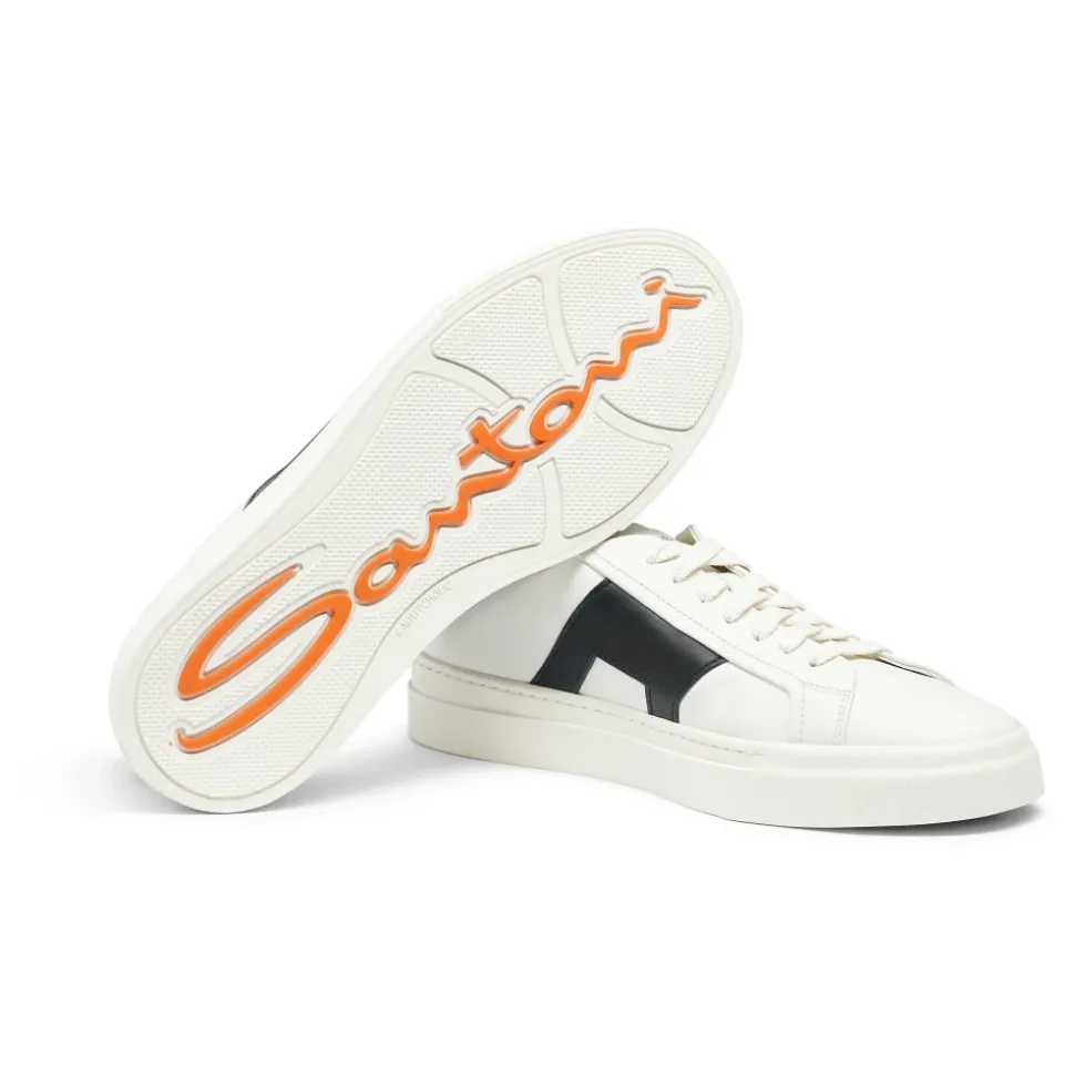 Herre skinn dobbel spenne sneaker