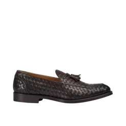 Herre vevd skinnloafer | mørkebrun