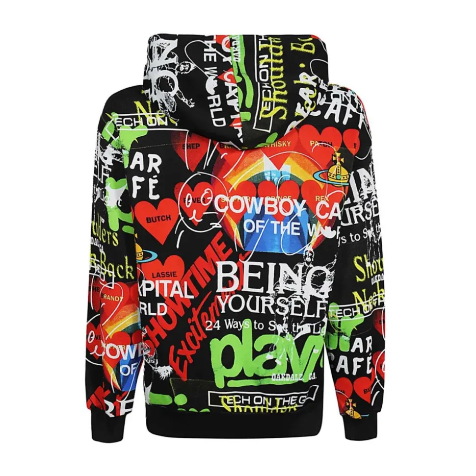 Hettegenser med All Over Print