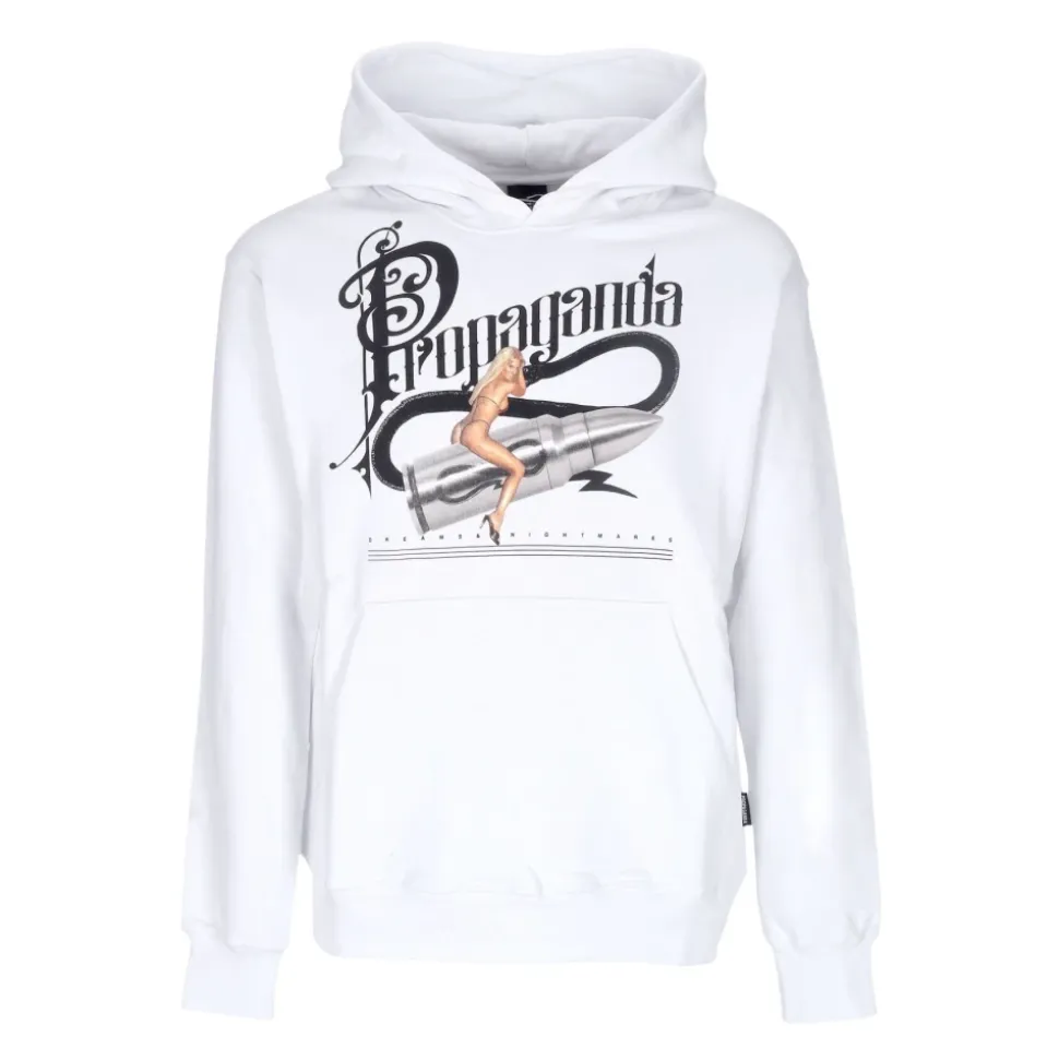 Hvit Dreams Hoodie med Kangaroo Lomme