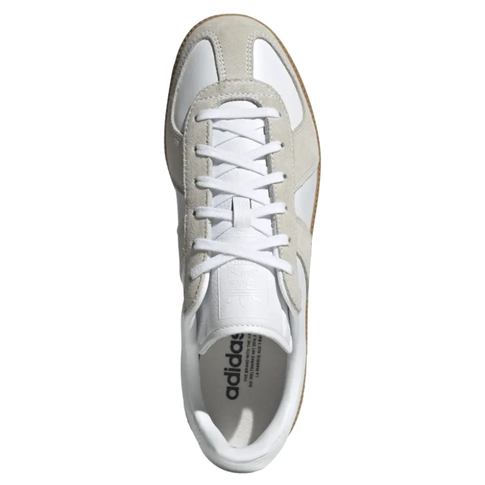 Hvite Skinn Sneakers Snøring Gummisåle