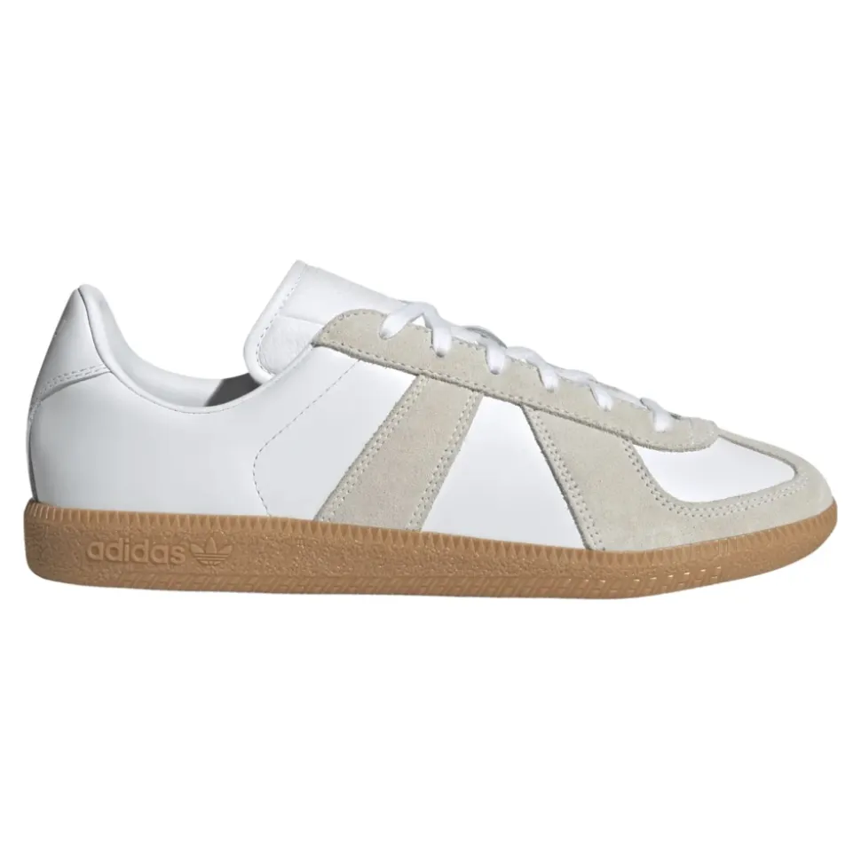 Hvite Skinn Sneakers Snøring Gummisåle