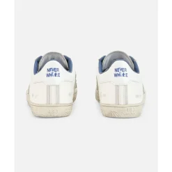 Hvite Sneakers med Blå Detaljer