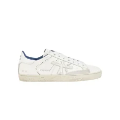 Hvite Sneakers med Blå Detaljer