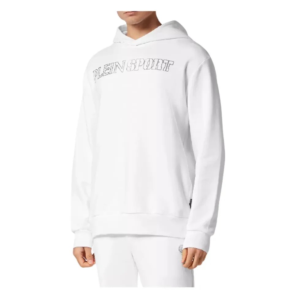 Hvit hettegenser med Tiger Print