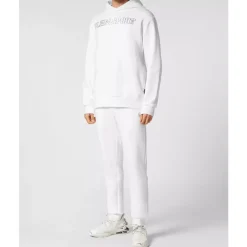 Hvit hettegenser med Tiger Print