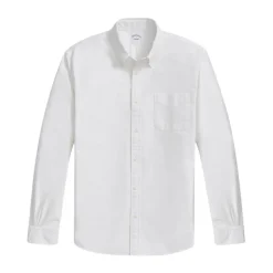 Hvit Oxford-skjorte med polokrage, regular fit