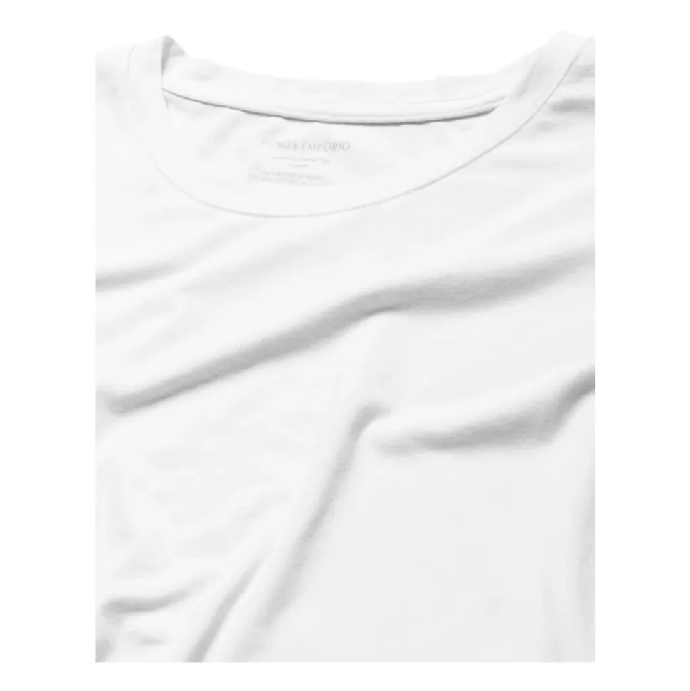 Hvit Panos Emporio Bamboo/Cotton Crew Tee Undertøy