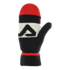 Intarsia Strikket Herrehansker Svart/Rød/Hvit