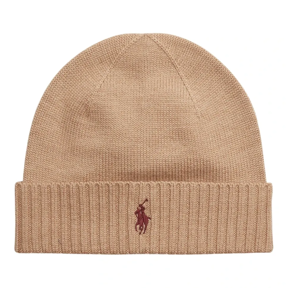 Kamel Melange Ull Beanie Lue