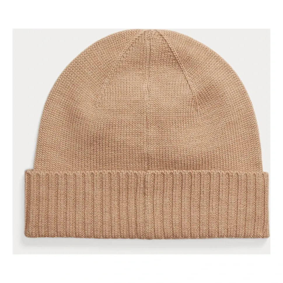Kamel Melange Ull Beanie Lue