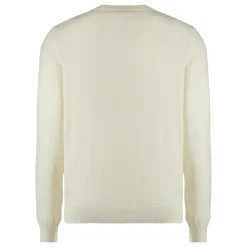 Kasjmir Crew-neck Genser med Ribbestrikkede Kanter