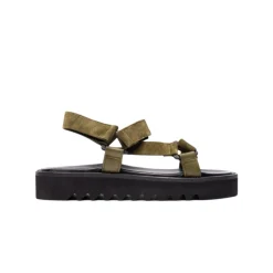 Khaki Suede Leather Sandals