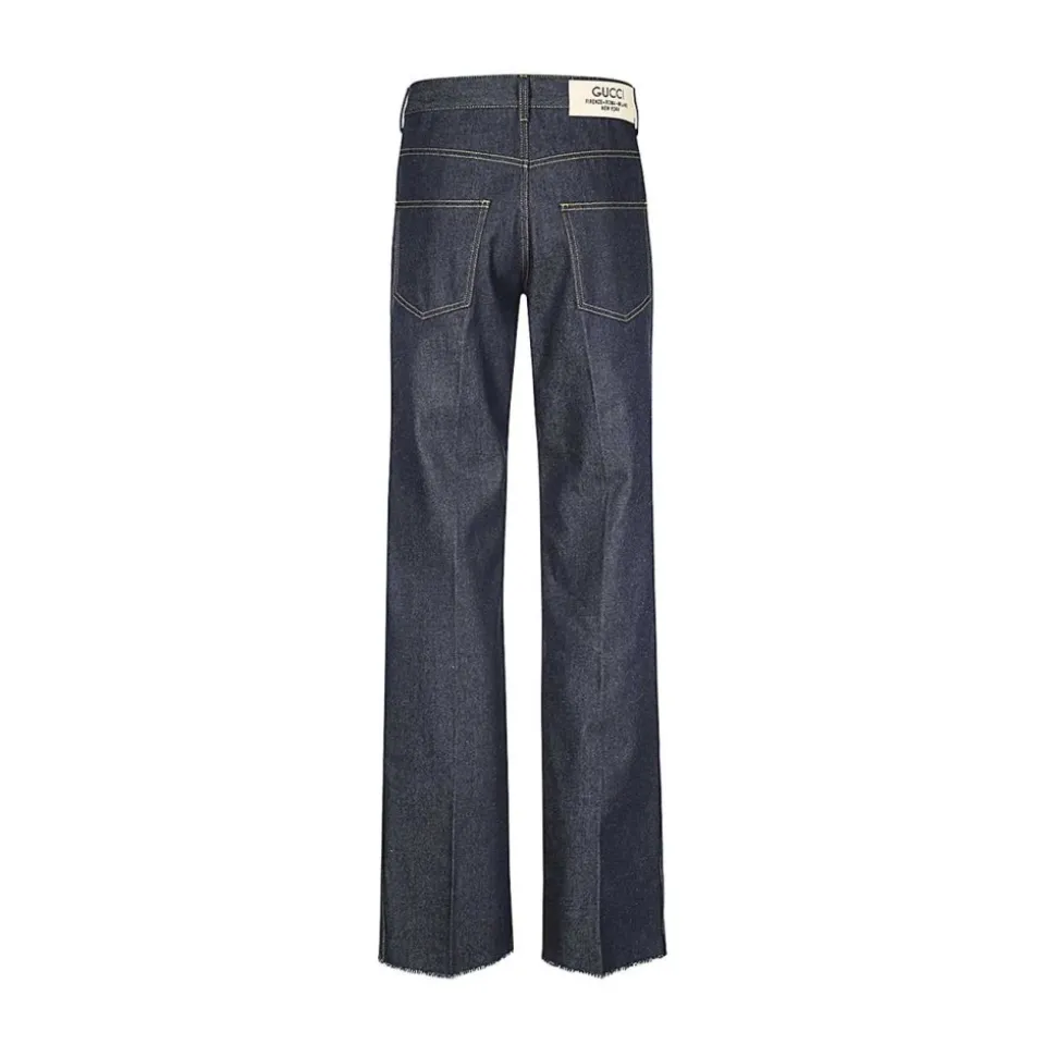 Klassiske denimjeans med kontrastsømmer