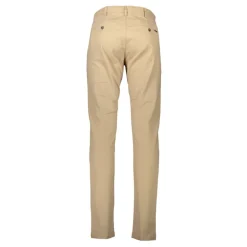 Klassiske Slim Fit Beige Bomullsbukser