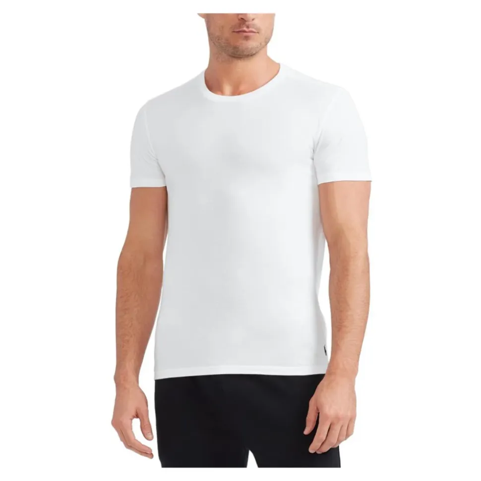 Klassisk Hvit Crew Neck T-skjorte Pakke