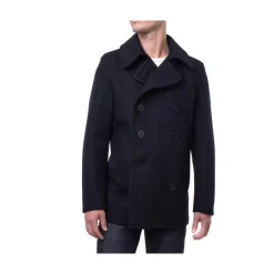 Klassisk Navy Peacoat med dobbeltradet knapper