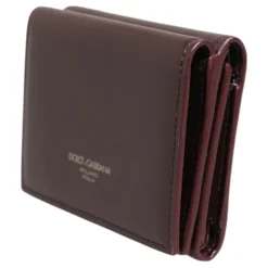 Leather Embossed Logo Trifold Card Holder