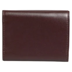 Leather Embossed Logo Trifold Card Holder