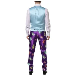 Lilla silke dyreprint 3-delt dress