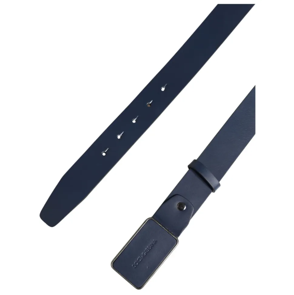 Logo Leather Buckle Belt