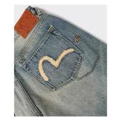 7-lommers jeans med måkebroderi