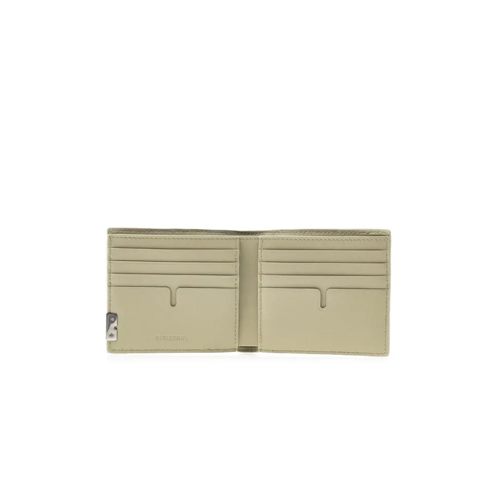 Lær Bifold Lommebok med Logo Plaque