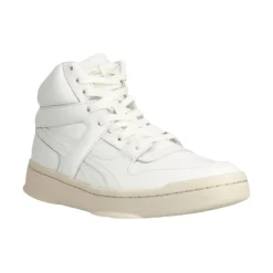 Lær Rundtå Sneakers