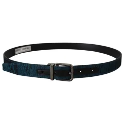 Luksuriøst Jacquardbelte - Blått, 2.5cm Bredde