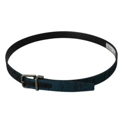 Luksuriøst Jacquardbelte - Blått, 2.5cm Bredde