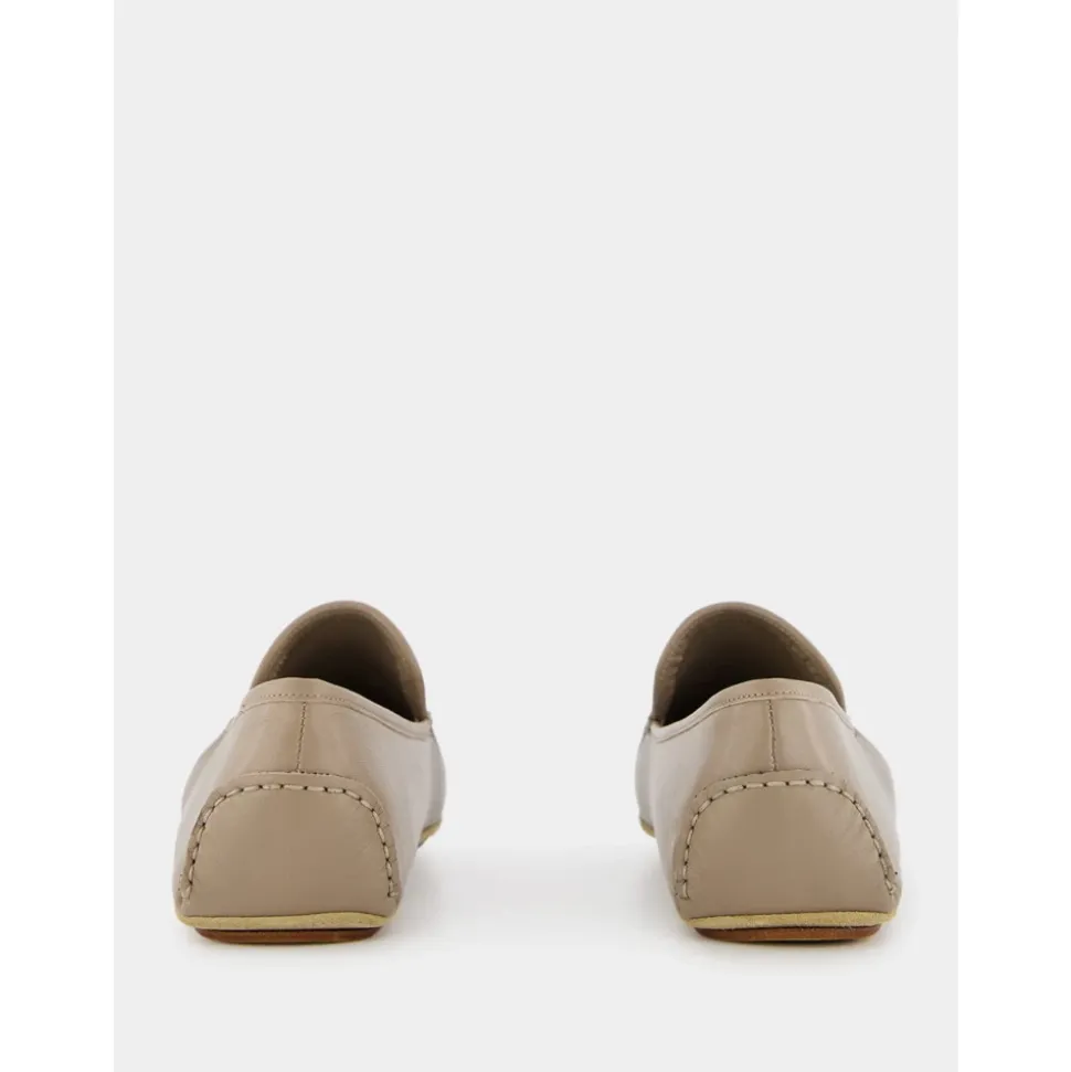 Luksus Beige Skinn Loafers