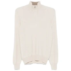 Luksus Cashmere Half-Zip Strikkeplagg