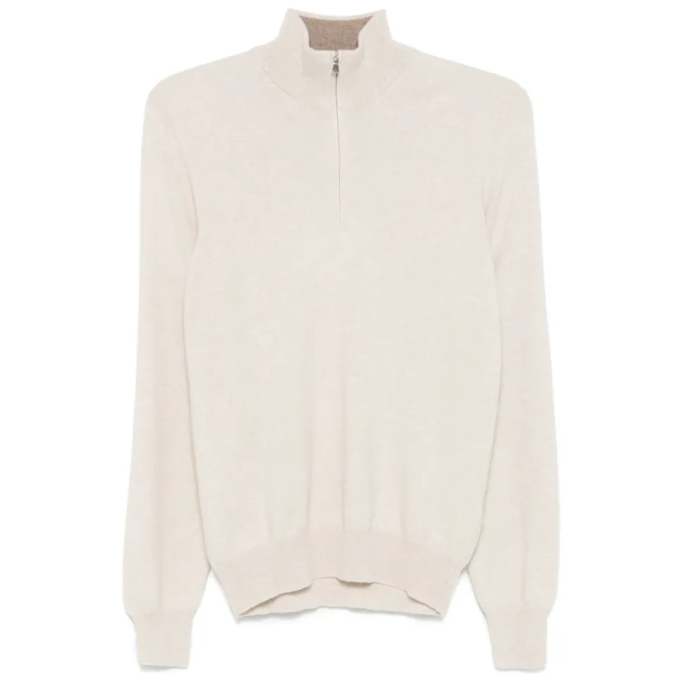 Luksus Cashmere Half-Zip Strikkeplagg