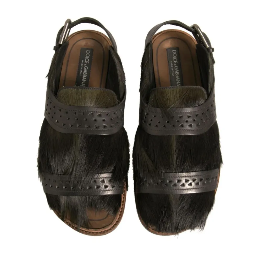Luksus Hår Kalv Sandaler Modell