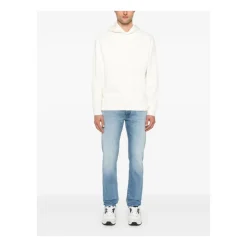 Lys Blå Stonewashed Slim Fit Denim