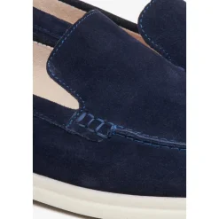 Marineblå Velour Loafers