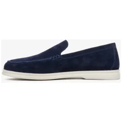 Marineblå Velour Loafers
