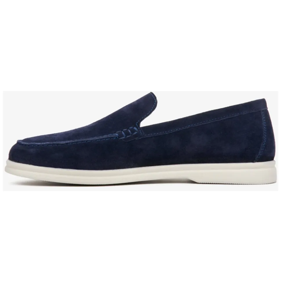 Marineblå Velour Loafers
