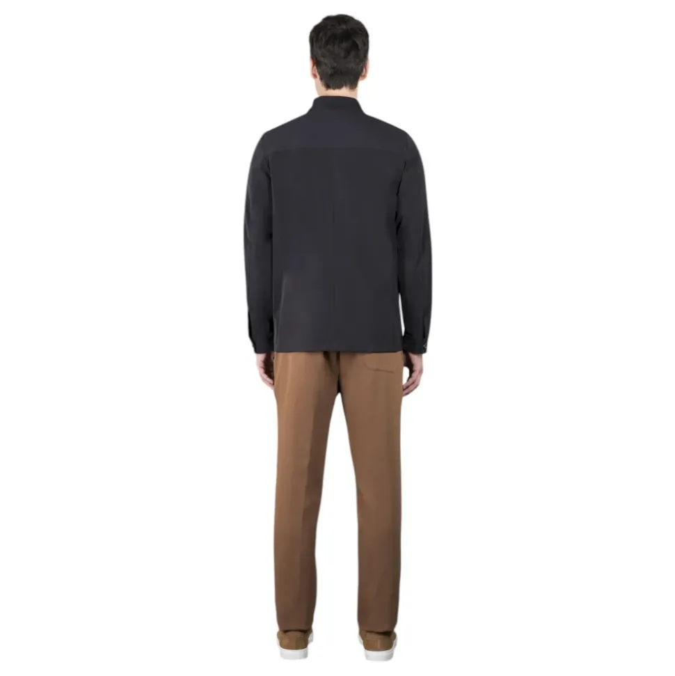 Marine Overshirt med Tekstil
