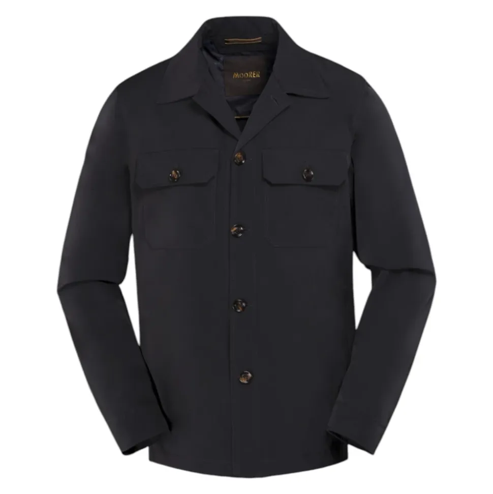 Marine Overshirt med Tekstil